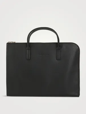 Le Foulonné Small Leather Briefcase