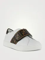 Kids Leather FF Strap Sneakers