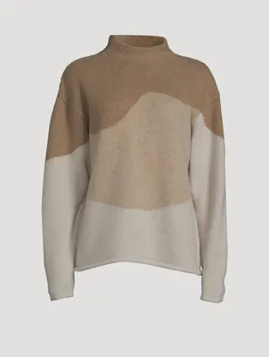 Brushed Intarsia Wool Sweater
