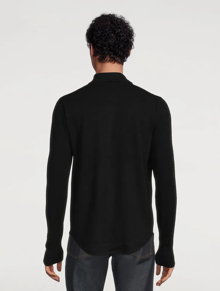 Cashmere Polo Cardigan