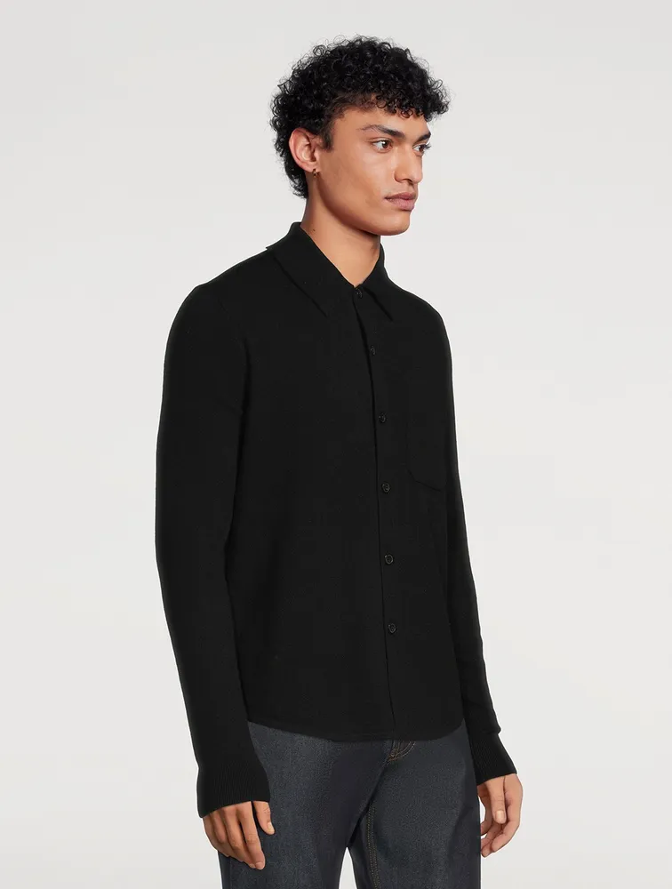 Cashmere Polo Cardigan