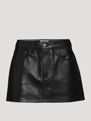 Liv Recycled Leather Mini Skirt