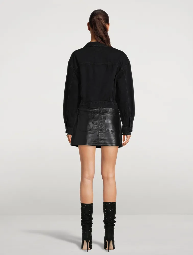 Liv Recycled Leather Mini Skirt