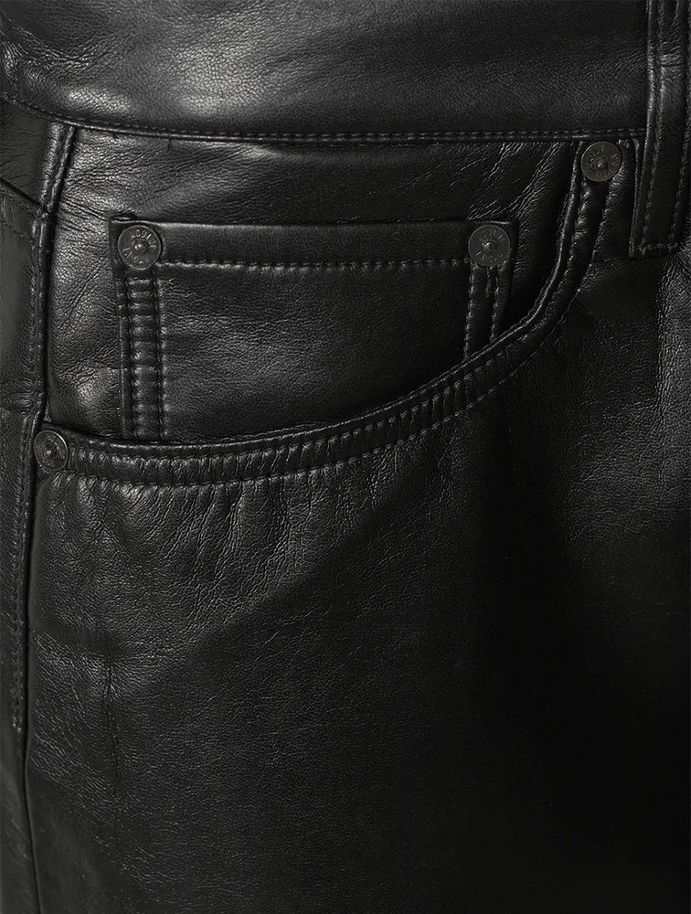 Liv Recycled Leather Mini Skirt