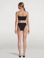 Clio Pearl-Embellished Two-Piece Swimsuit