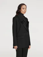 Oversized Double-Breasted Tuxedo Jacket