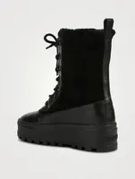 Hero Shearling-Lined Suede Combat Boots