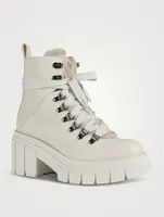 Summit Shearling-Lined Leather Combat Boots