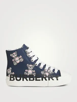 Cotton High-Top Sneakers Thomas Bear Print