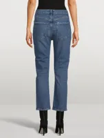 Riley High-Rise Straight-Leg Cropped Jeans