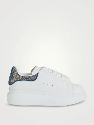 Oversized Sneaker With Glitter Heel
