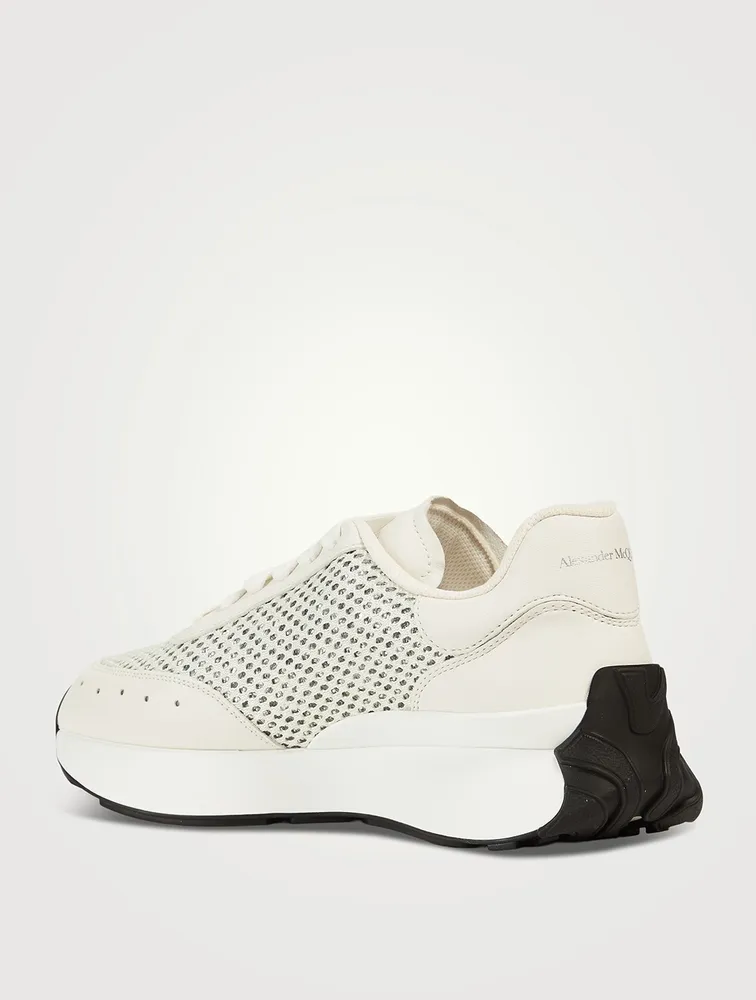 Sprint Runner Mesh And Leather Sneakers