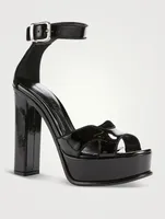 Butterfly Patent Leather Platform Sandals