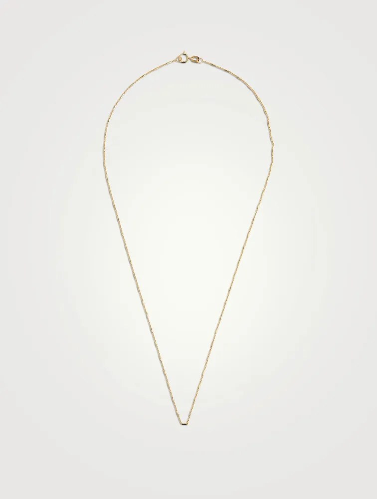 Inch 14K Gold Octagon Tube Chain Necklace