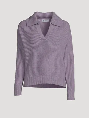 Wool And Cashmere Fisherman Polo Sweater