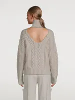 Wool And Cashmere Open Back Sweater