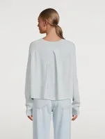 Coastal Cashmere Cropped V-Neck Sweater