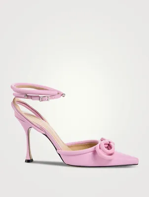 Double Bow Leather Pumps