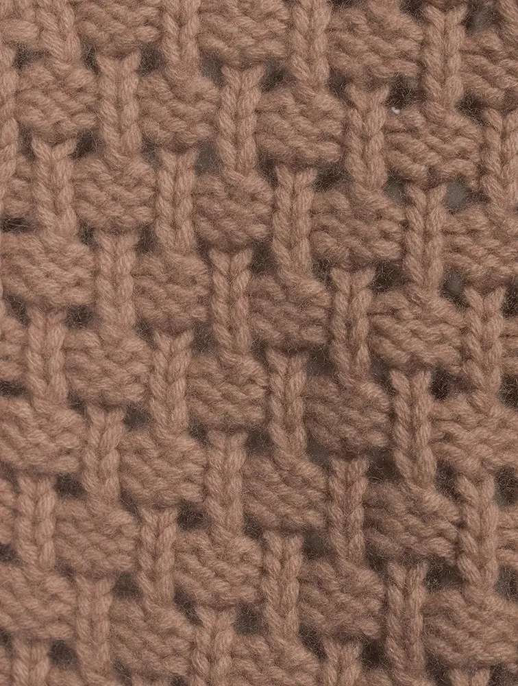 Wool Cashmere Open Stitch Cardigan