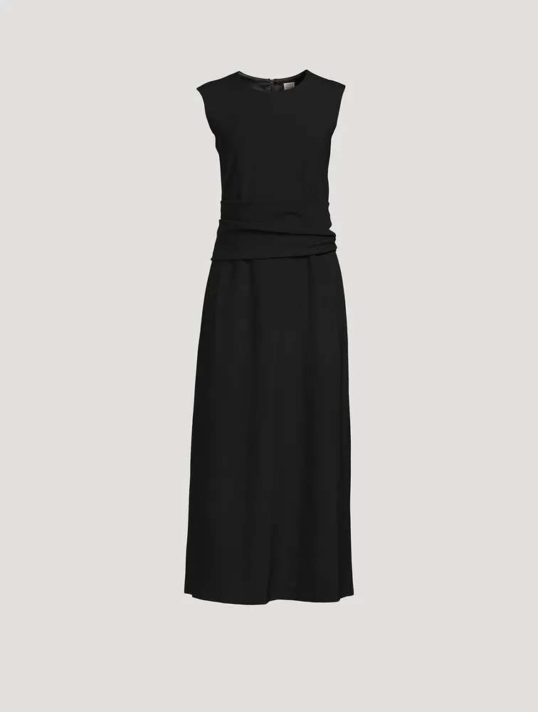 Wool Crepe Band Dress