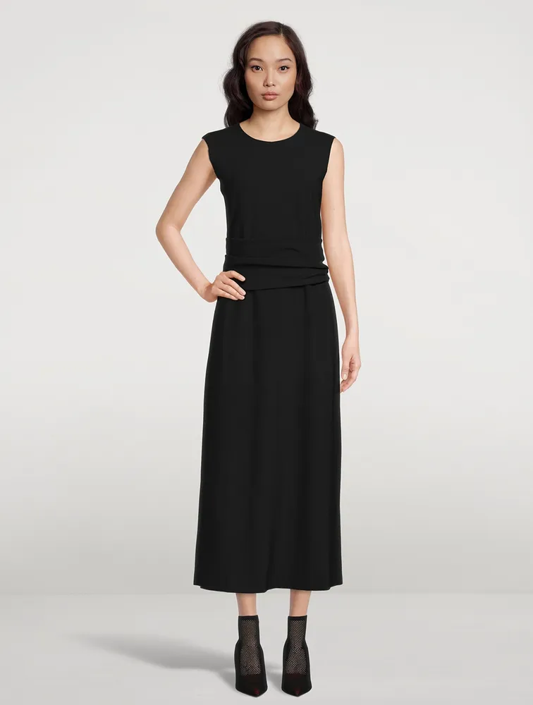 Wool Crepe Band Dress