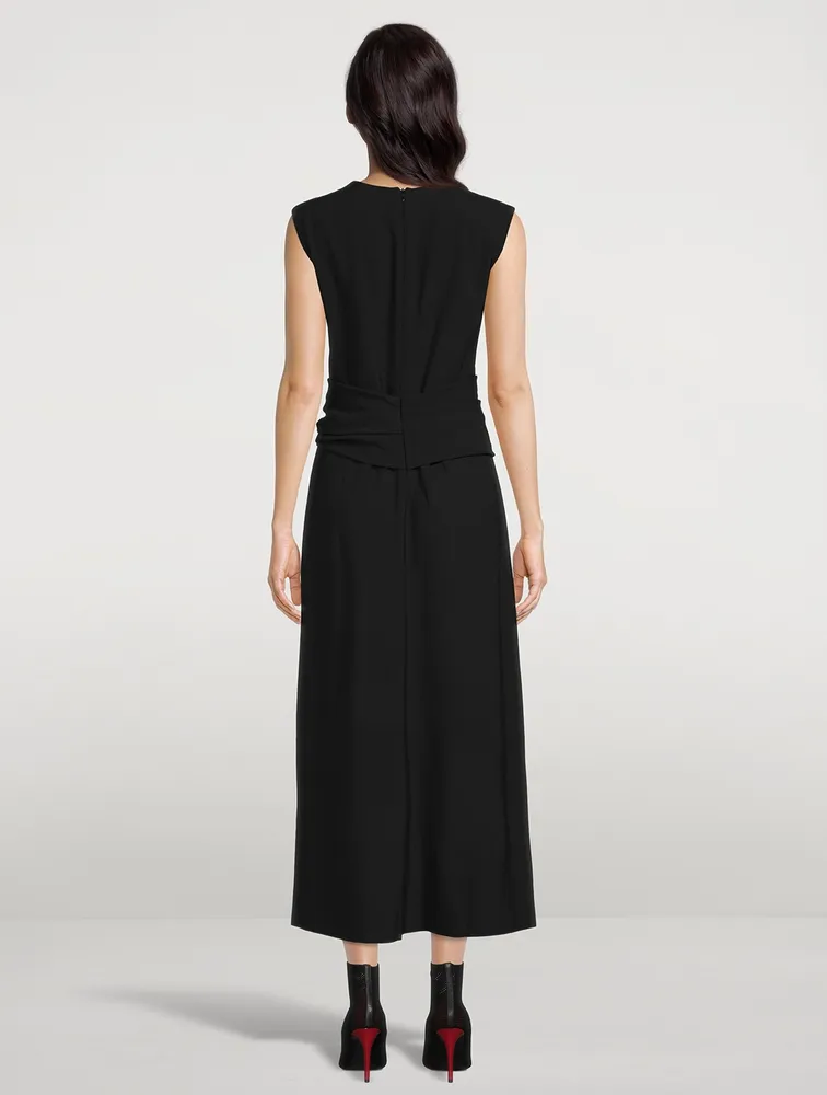 Wool Crepe Band Dress