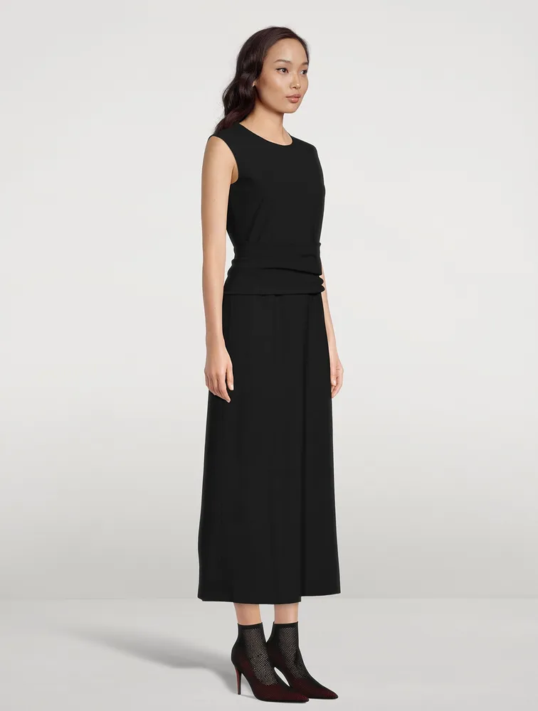 Wool Crepe Band Dress