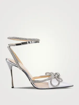 Double Bow Crystal PVC Sandals