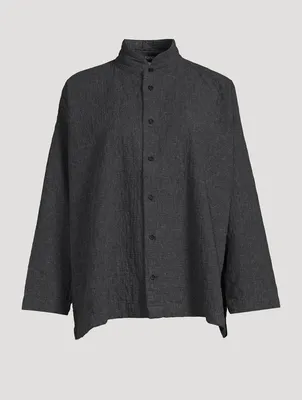 Stand Collar A-Line Shirt