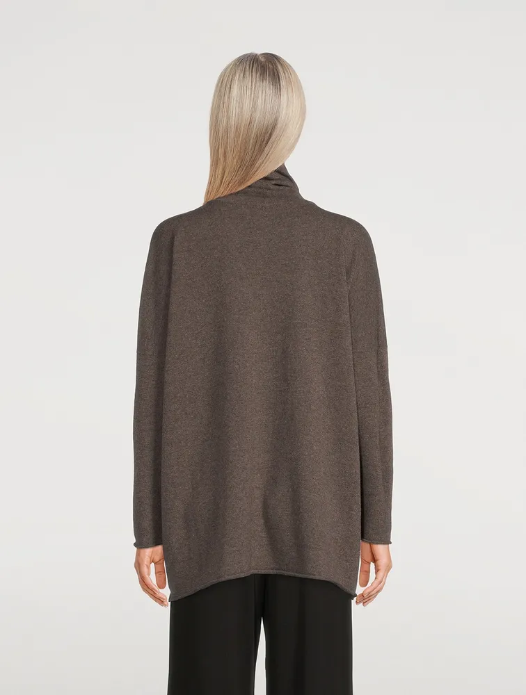 Scrunch-Neck Cashmere Sweater