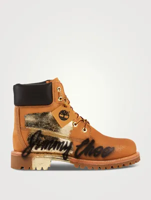 Jimmy Choo x Timberland Metallic Leather Hiking Boots
