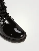 Jimmy Choo x Timberland Patent Leather Hiking Boots With Harness