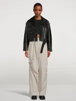 Phebe Wide-Leg Chinos With Wallet Chain