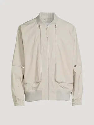 Zip Mesh Bomber Jacket