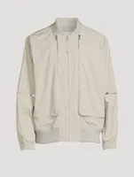 Zip Mesh Bomber Jacket