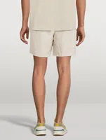 Nylon Shorts With Logo Band