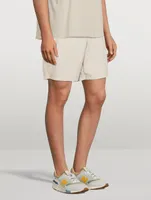 Nylon Shorts With Logo Band
