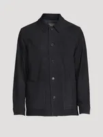 Selk Nubuck Leather Shirt Jacket