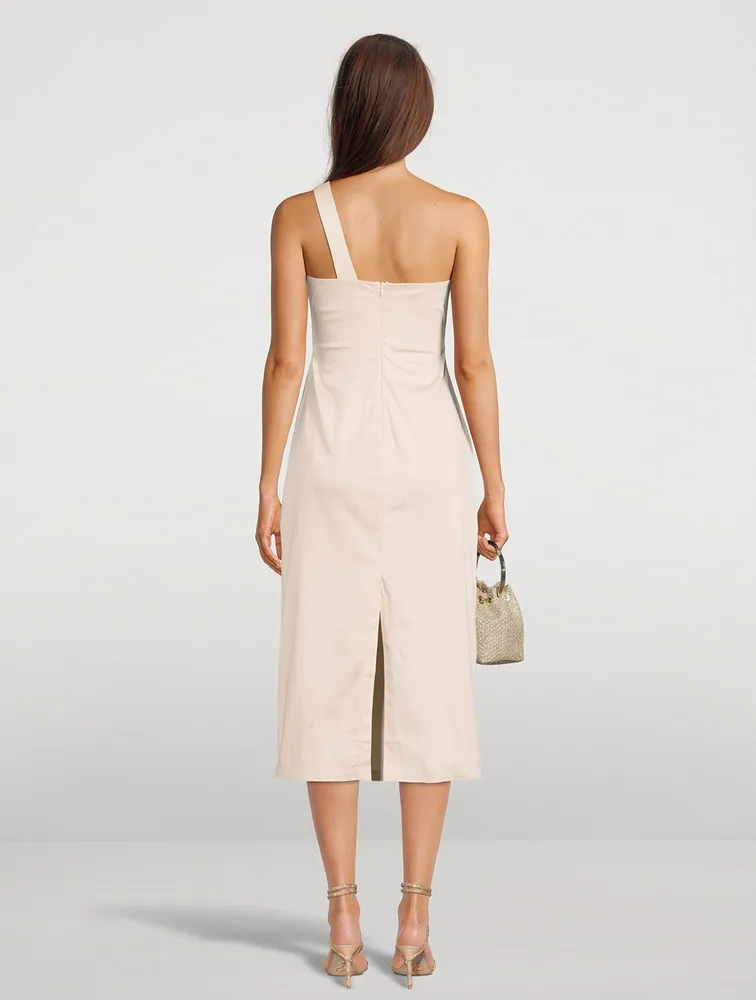 One-Shoulder Midi Dress