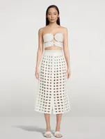 Cut-Out Midi Skirt