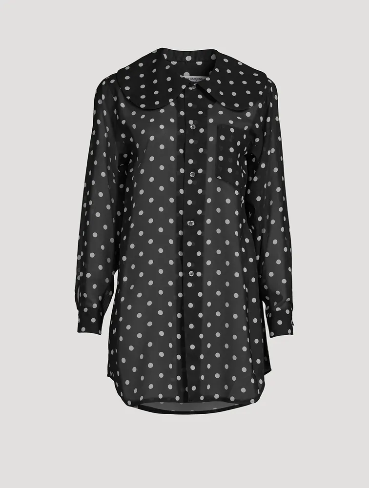 Polka Dot Chiffon Blouse