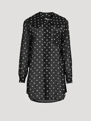 Polka Dot Chiffon Blouse