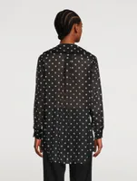 Polka Dot Chiffon Blouse