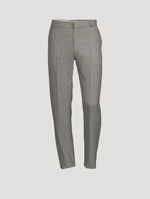 Wool And Mohair Houndstooth Pants