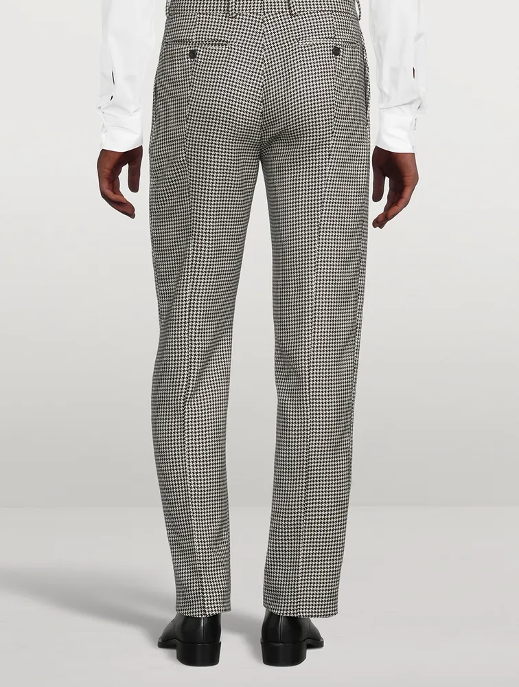 Wool And Mohair Houndstooth Pants