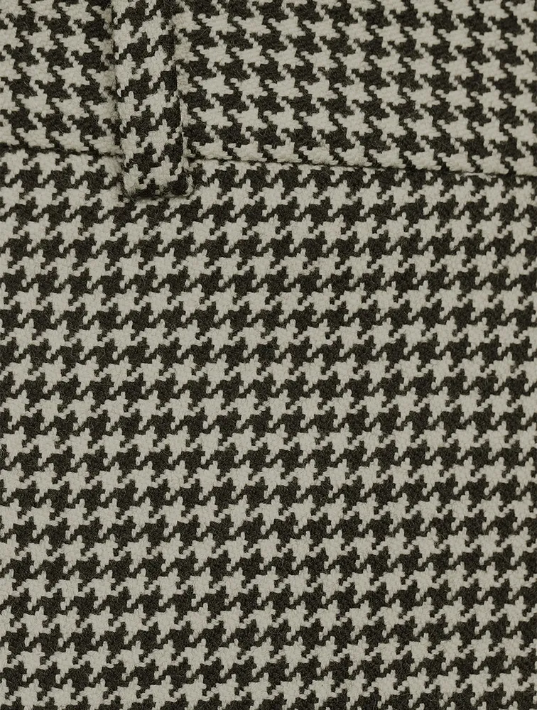 Wool And Mohair Houndstooth Pants