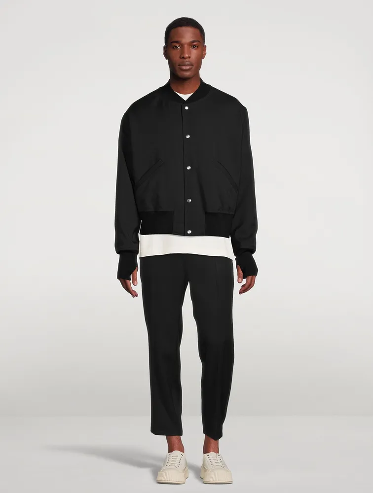 Snap-Button Bomber Jacket