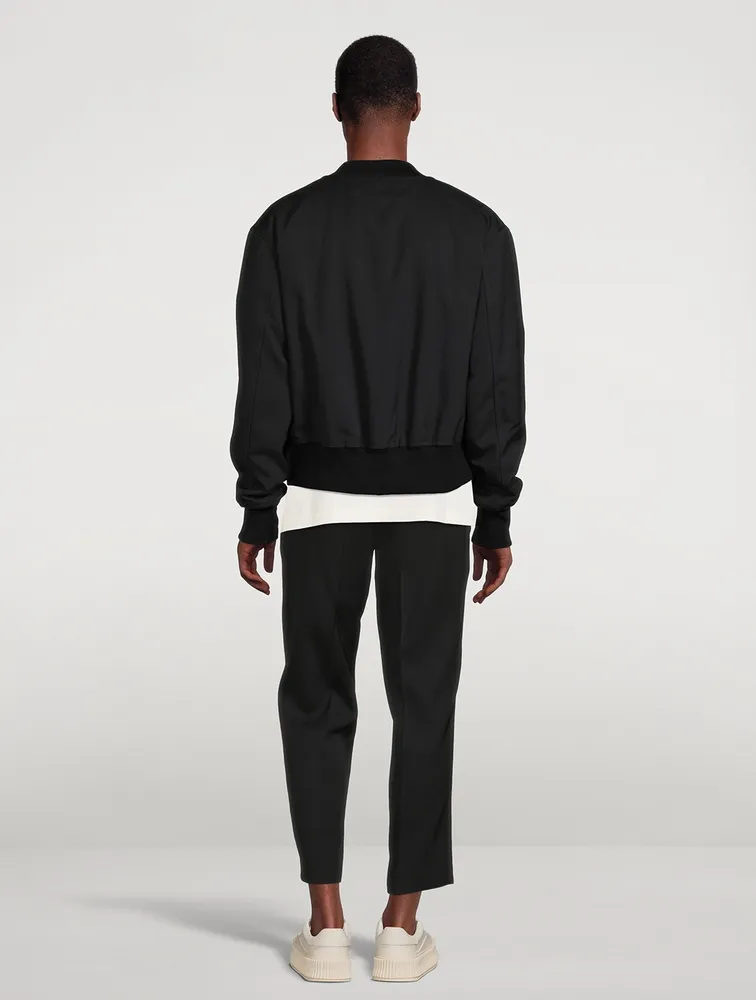 Snap-Button Bomber Jacket