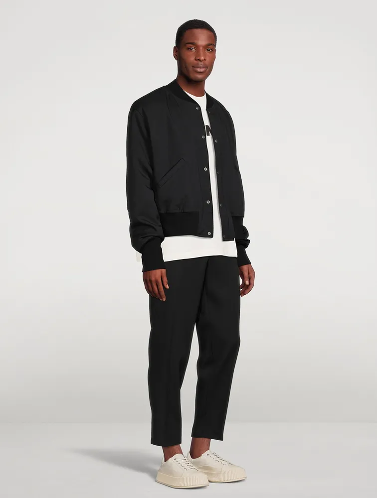 Snap-Button Bomber Jacket