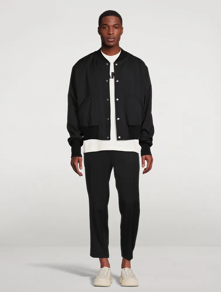 Snap-Button Bomber Jacket